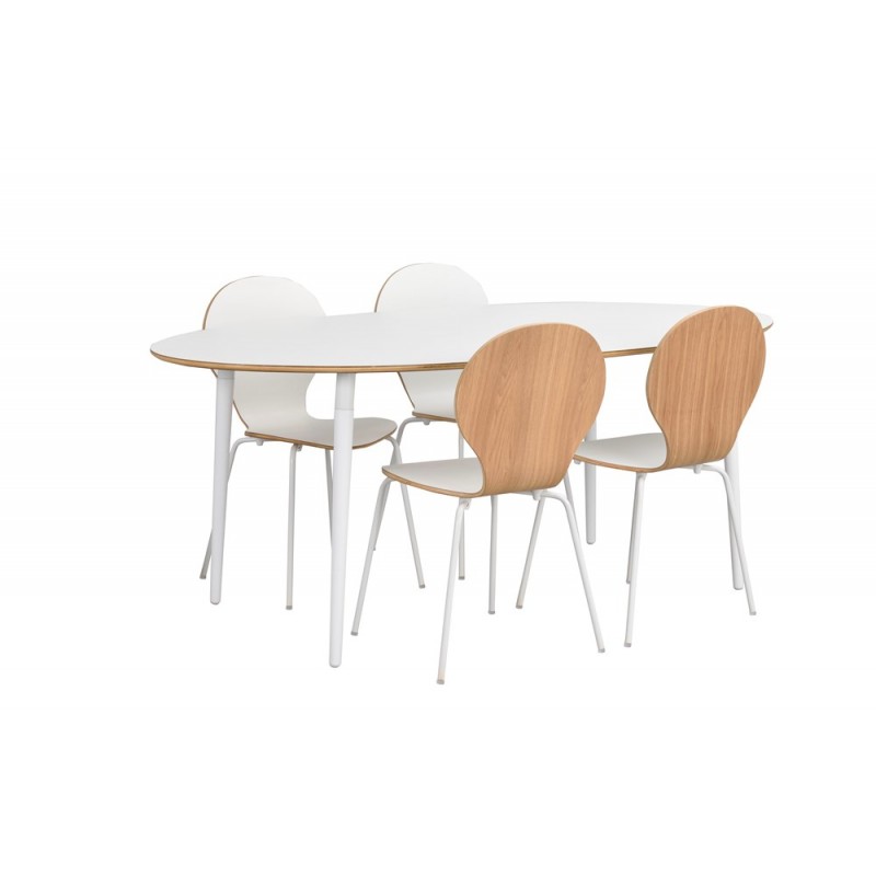 RO Fusio Dining Table Oval White